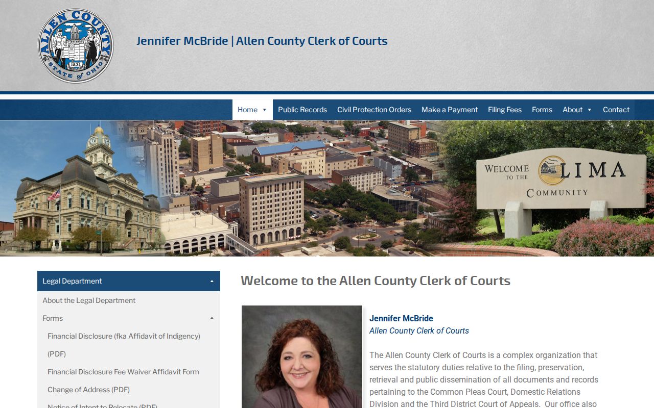 Lima resident lookup access through Allen County Clerk records